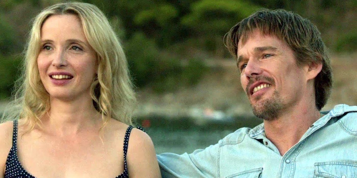 Julie Delpy and Ethan Hawke share the view together in Before Midnight