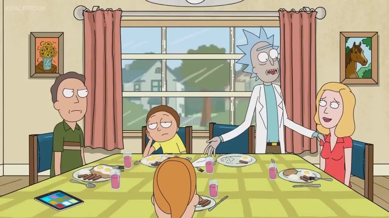 rick-and-morty-breakfast-table