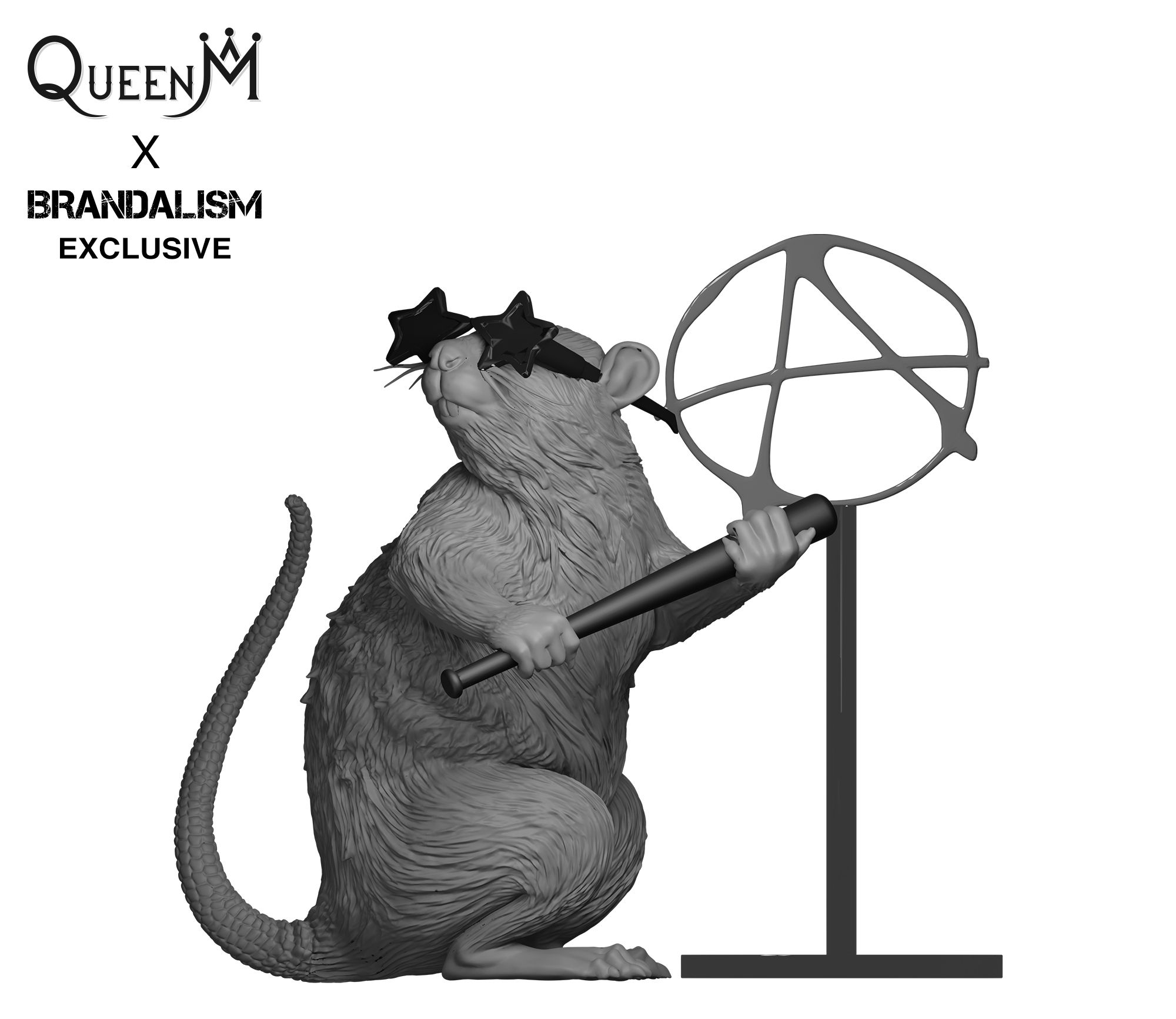 Hollywood-Rat Banksy Queen M figure