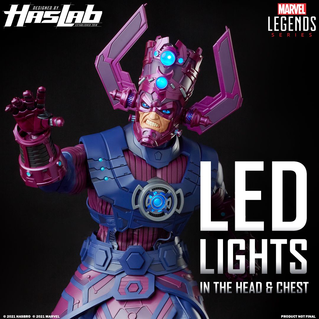 Marvel Legends Series Haslab Galactus Figure LED lights