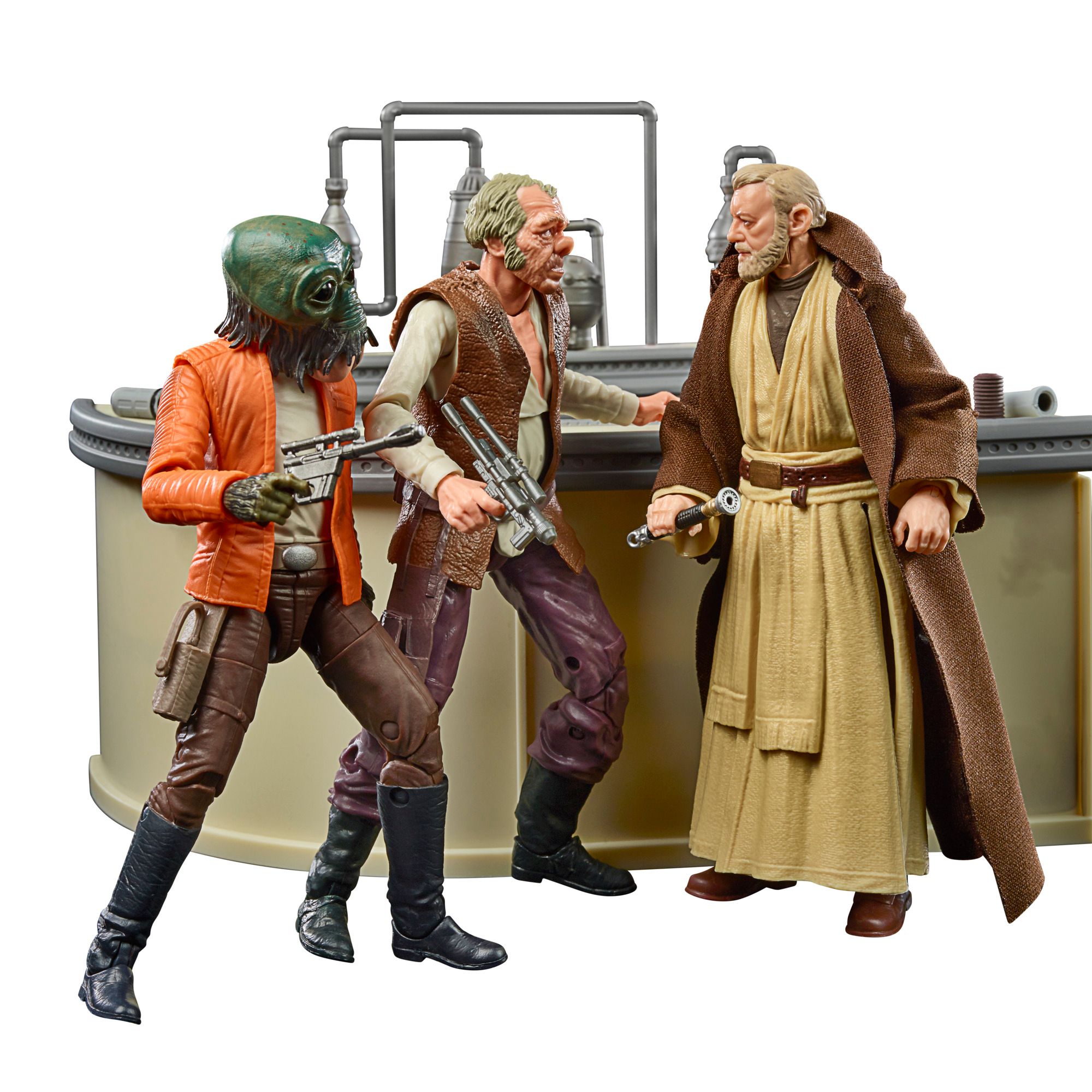 STAR WARS THE BLACK SERIES THE POWER OF THE FORCE CANTINA SHOWDOWN Playset - oop