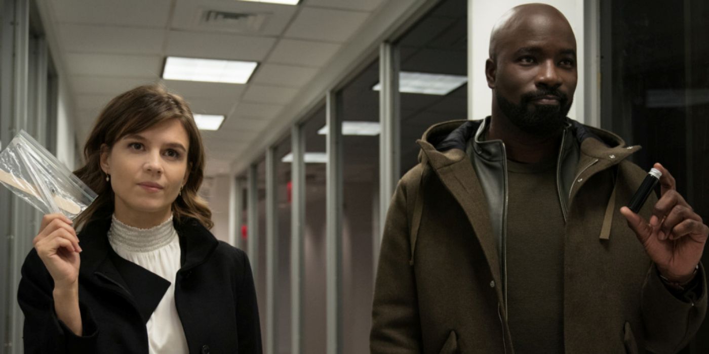 Mike Colter and Katja Herbers in Evil