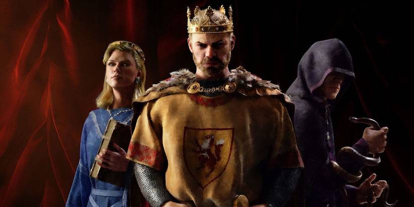 Three characters from crusader-kings-3