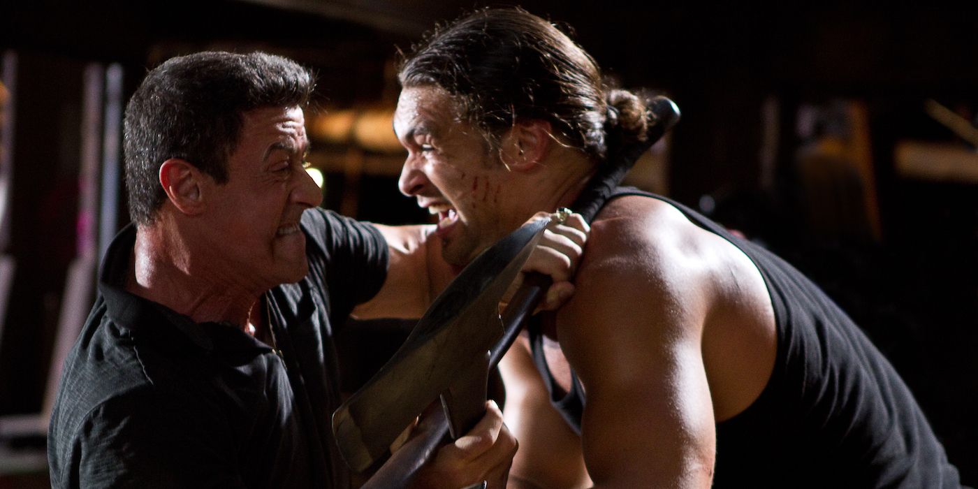 Sylvester Stallone and Jason Momoa in Bullet to the Head