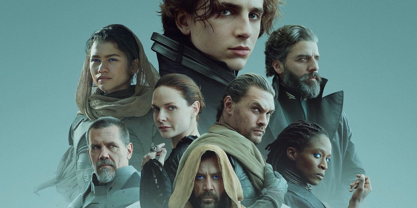 The Cast of Dune on a cropped version of the poster