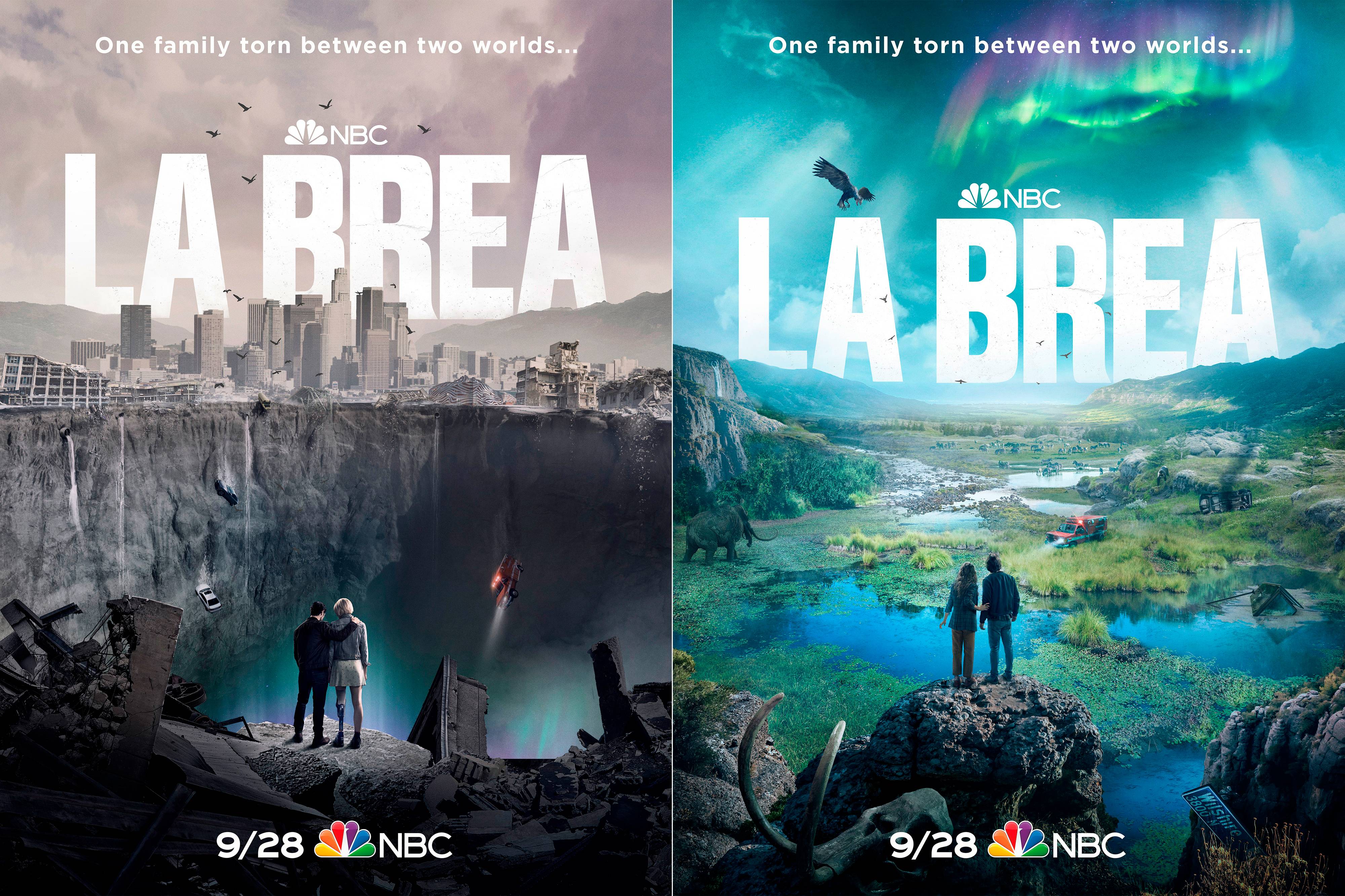 la brea posters reveal the divide between worlds on nbc s new series