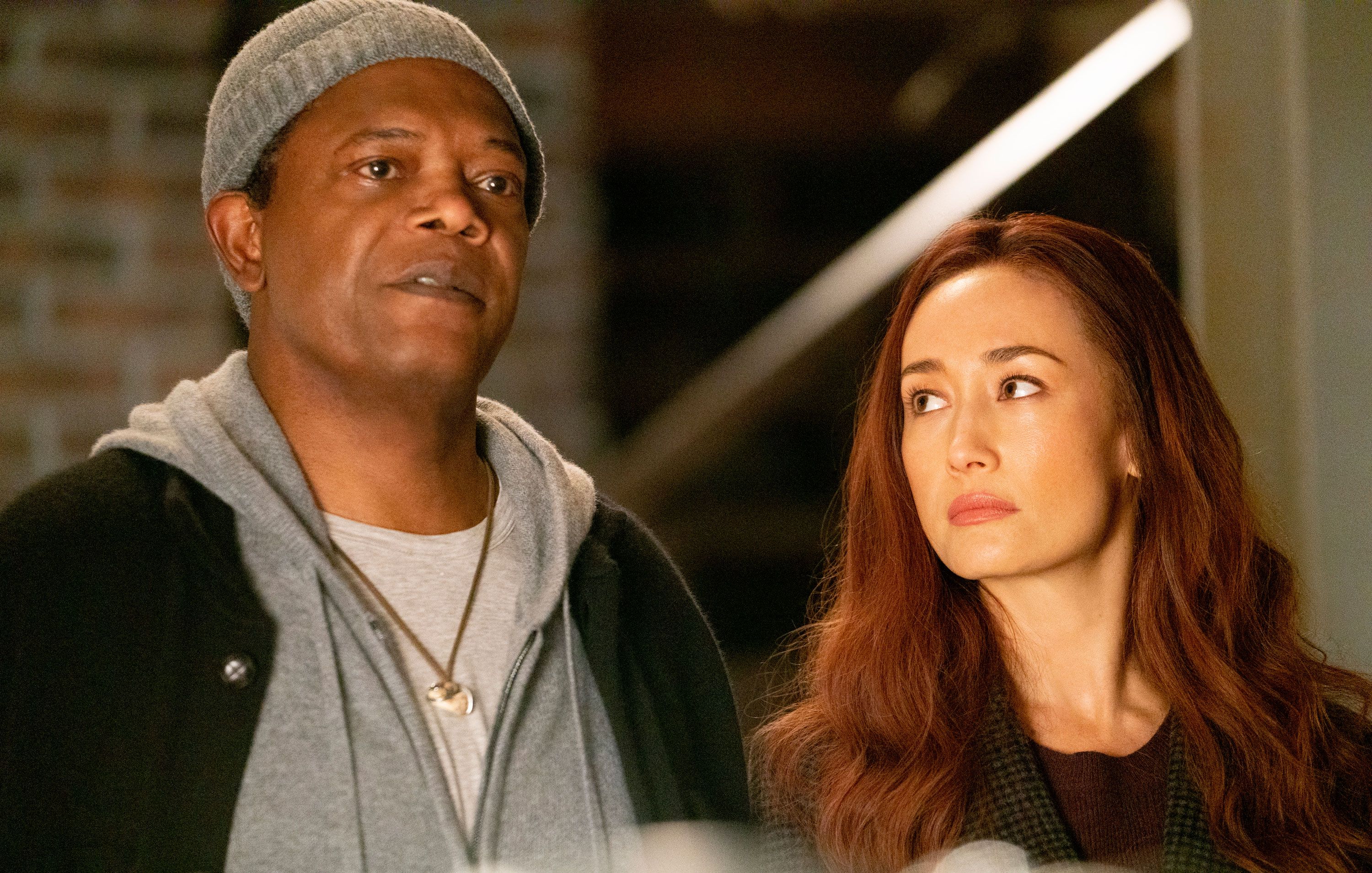 Samuel L. Jackson and Maggie Q in The Protege
