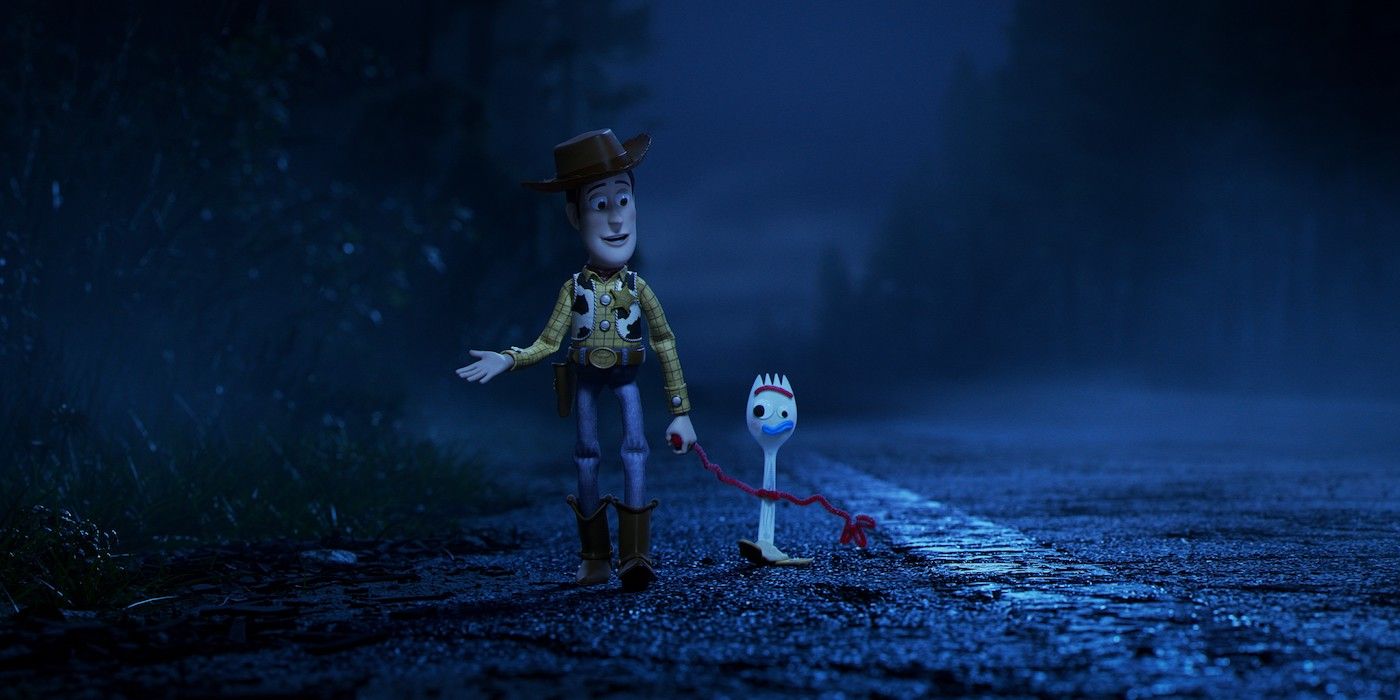 Woody and Forky in Toy Story 4