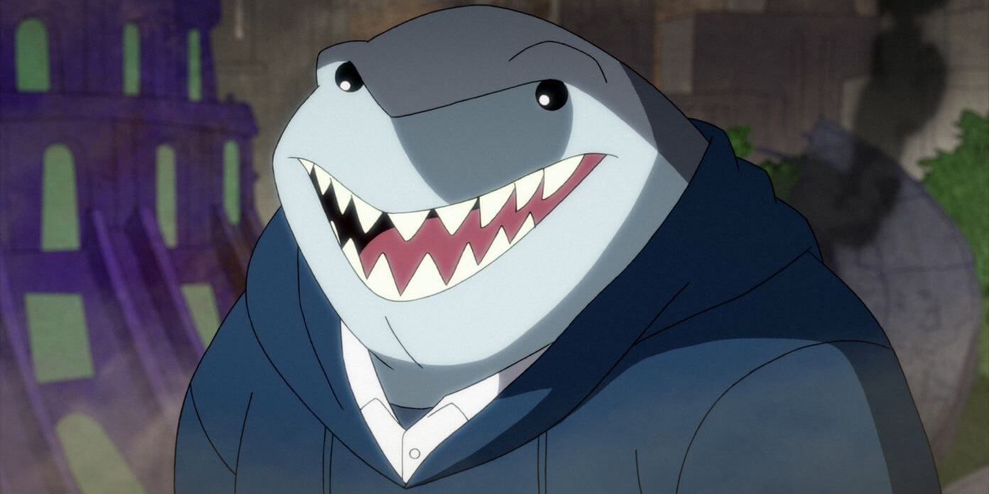 King Shark smiling in Harley Quinn