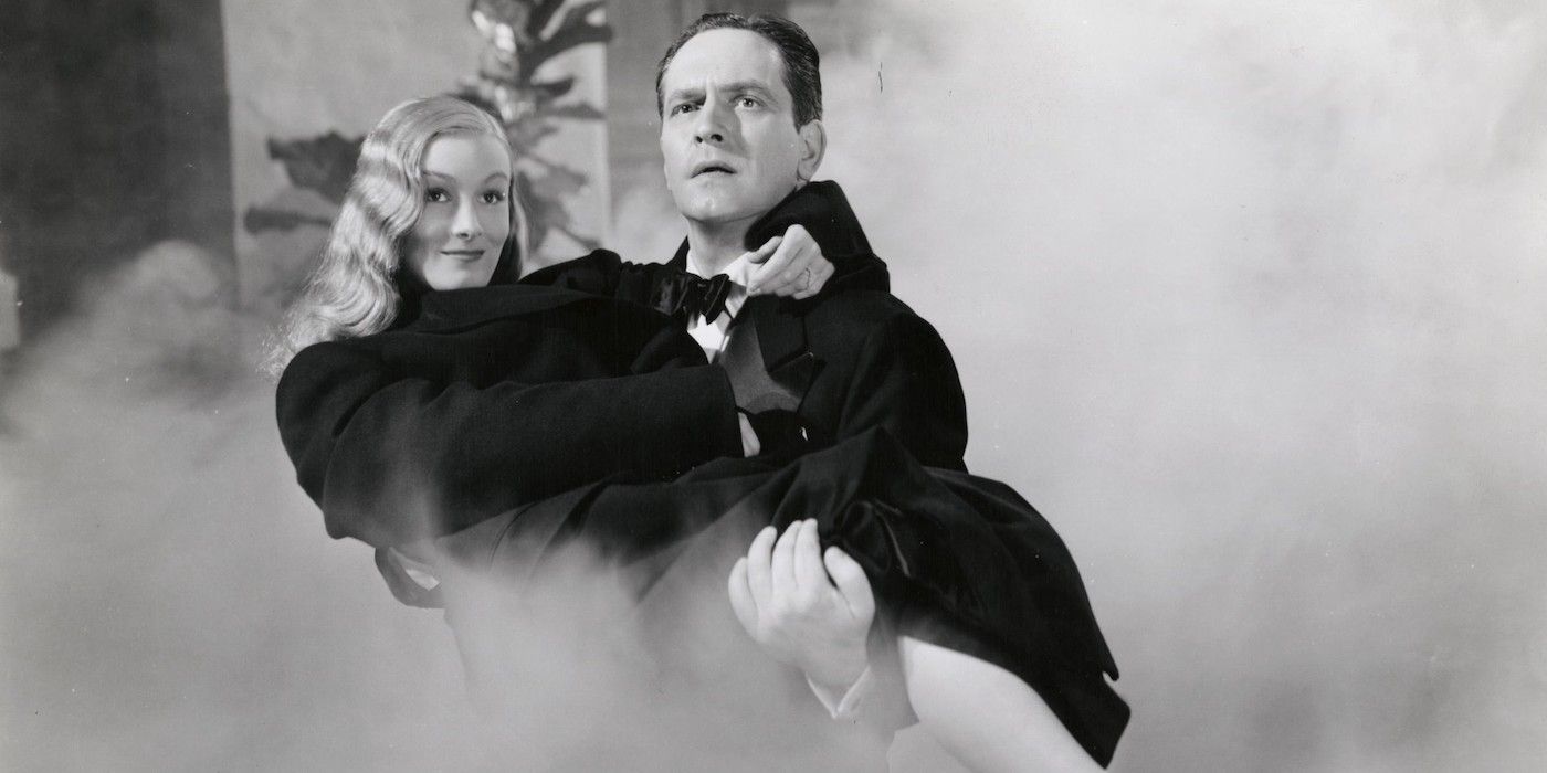 Veronica Lake and Fredric March in I Married a Witch