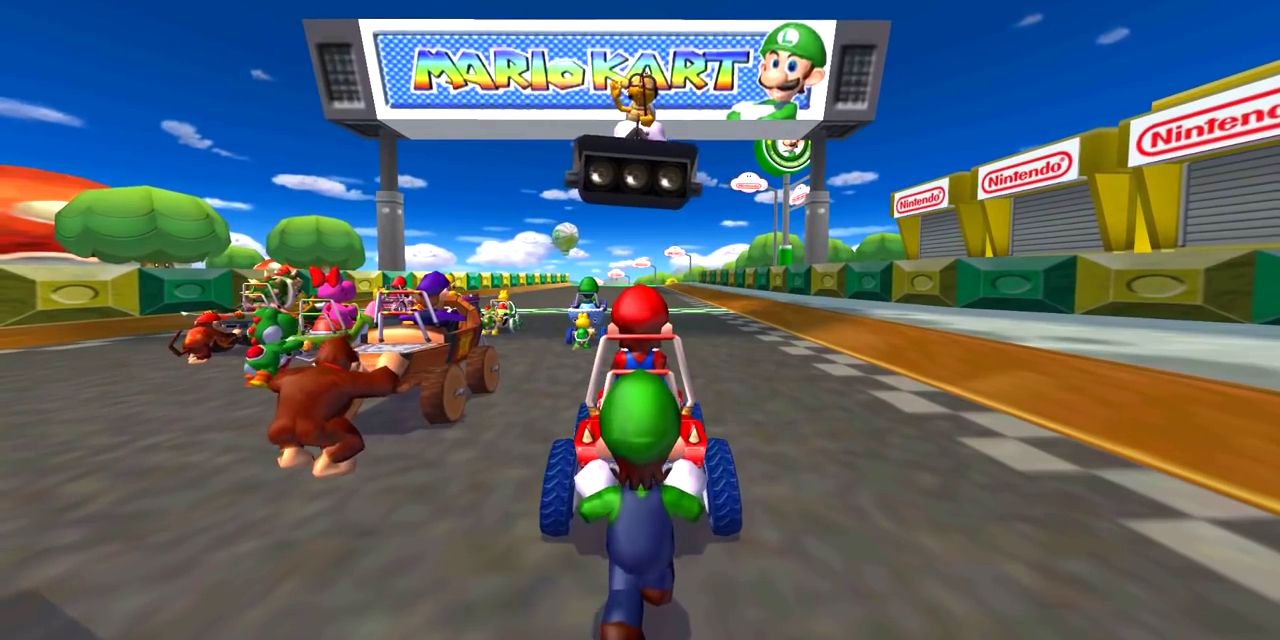 A still from Mario Kart: Double Dash