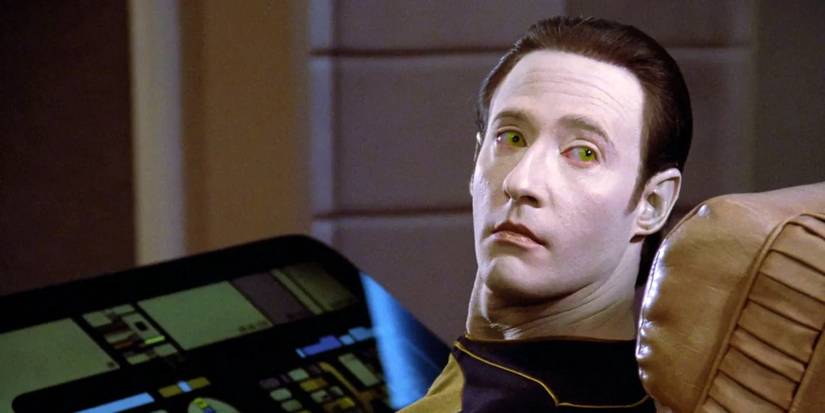 Mr. Data turning around in Star Trek: The Next Generation.