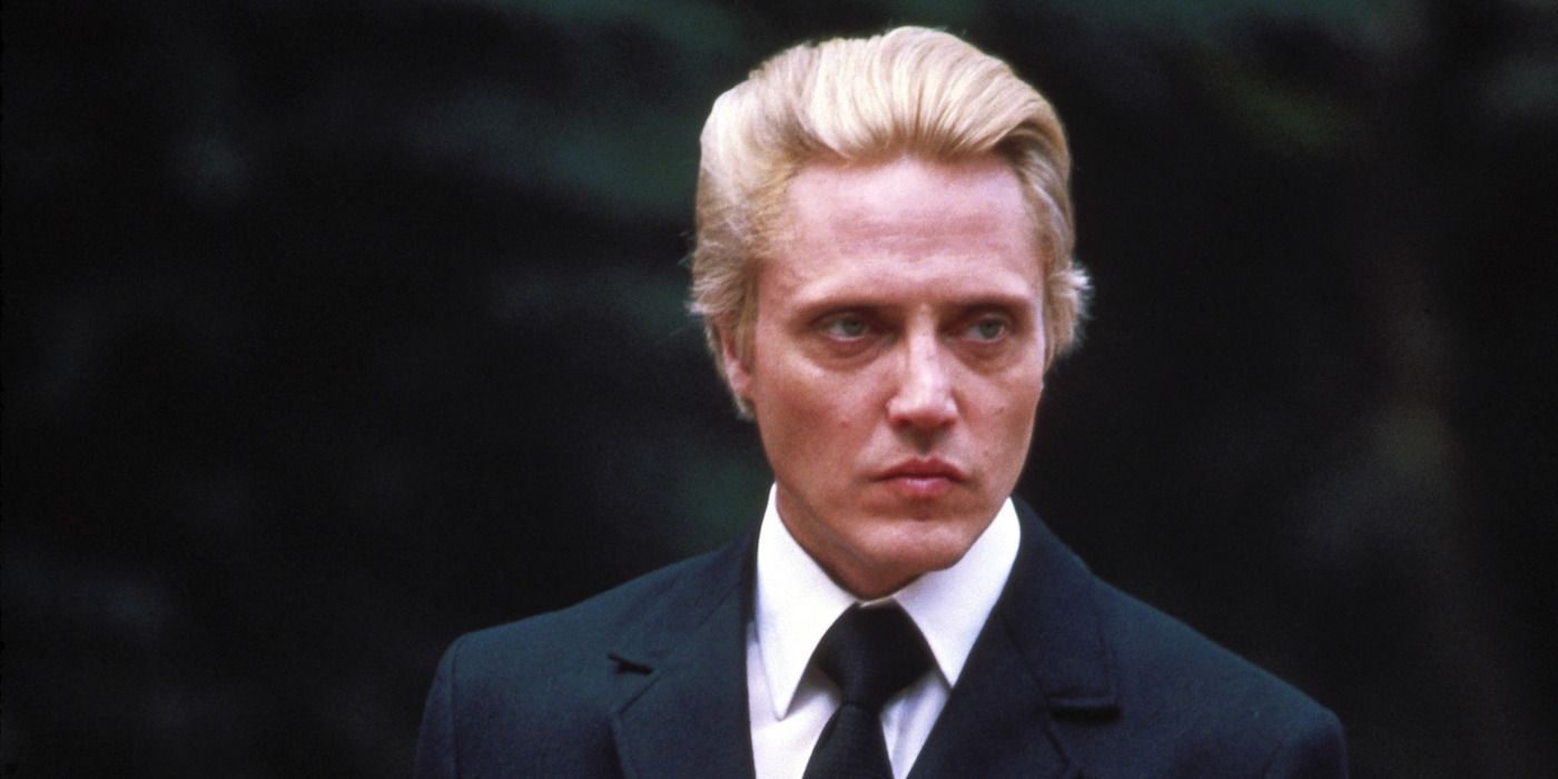 Max Zorin looking intently somewhere off-camera in A View to a Kill