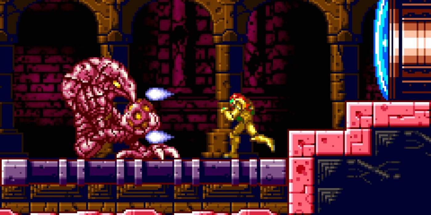 A still from Metroid: Zero Mission