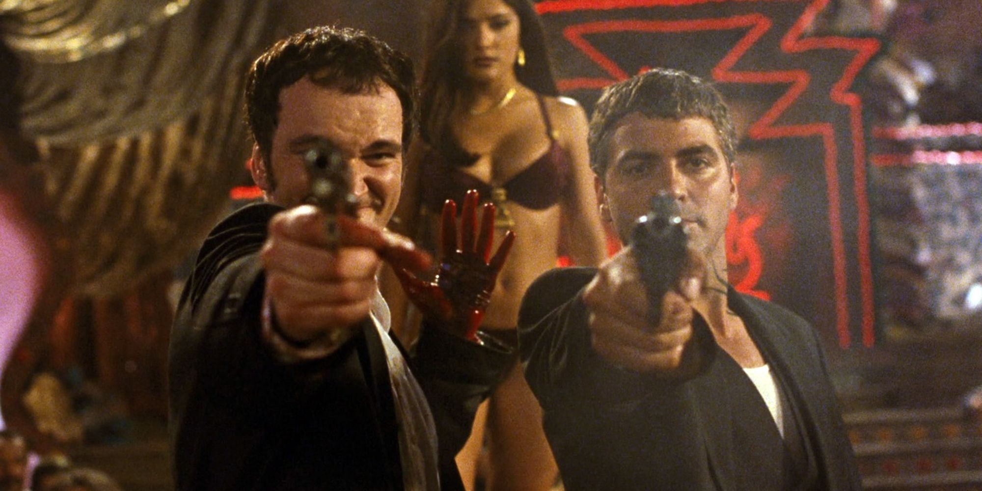 Salma Hayek George Clooney and Tarantino From Dusk Till Dawn