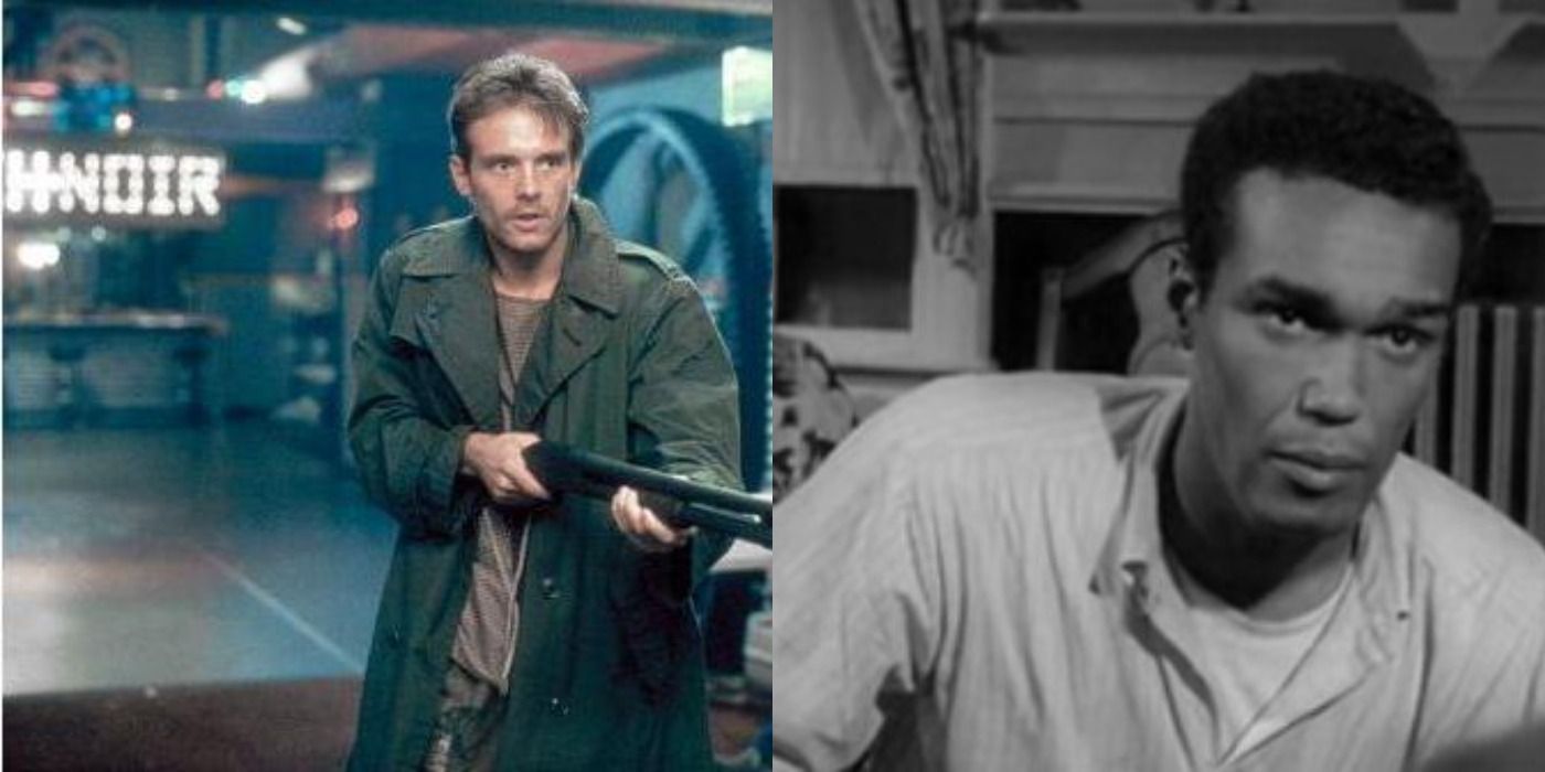 Michael Biehn as kyle Reese in terminator and Duane Jones in Night of the Living Dead