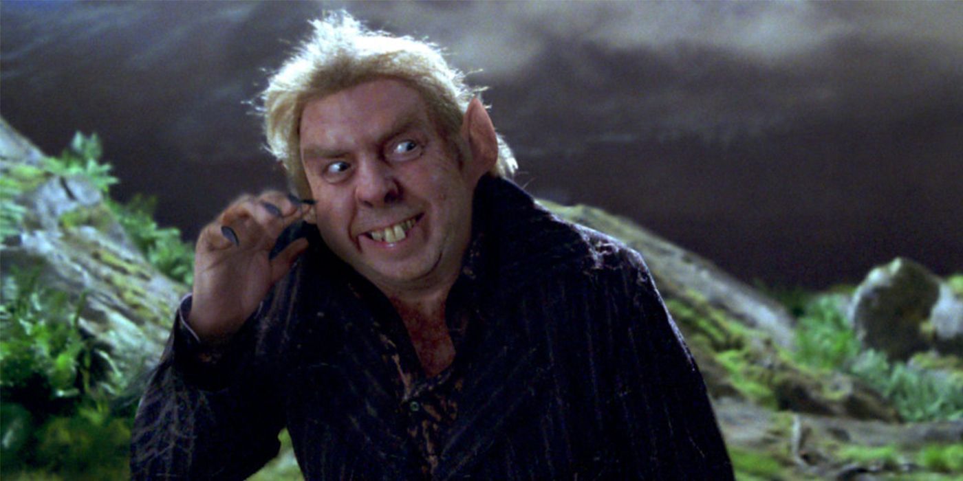 Pettigrew (Timothy Spall) se transforme en rat et lui dit au revoir dans Harry Potter et le Prisonnier d'Azkaban.