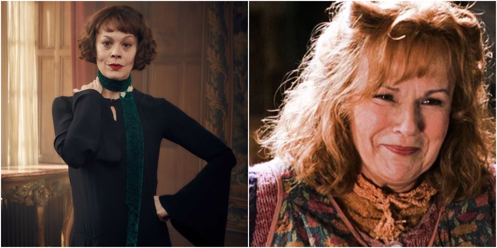 Split image of Polly Gray (Peaky Blinders) and Molly Weasley (Harry Potter)