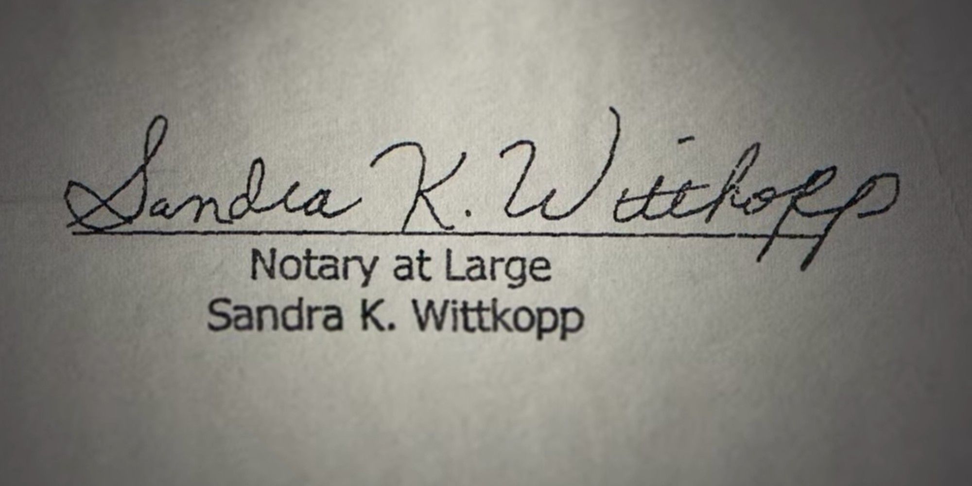 sandra wittkopp's allegedly forged signature