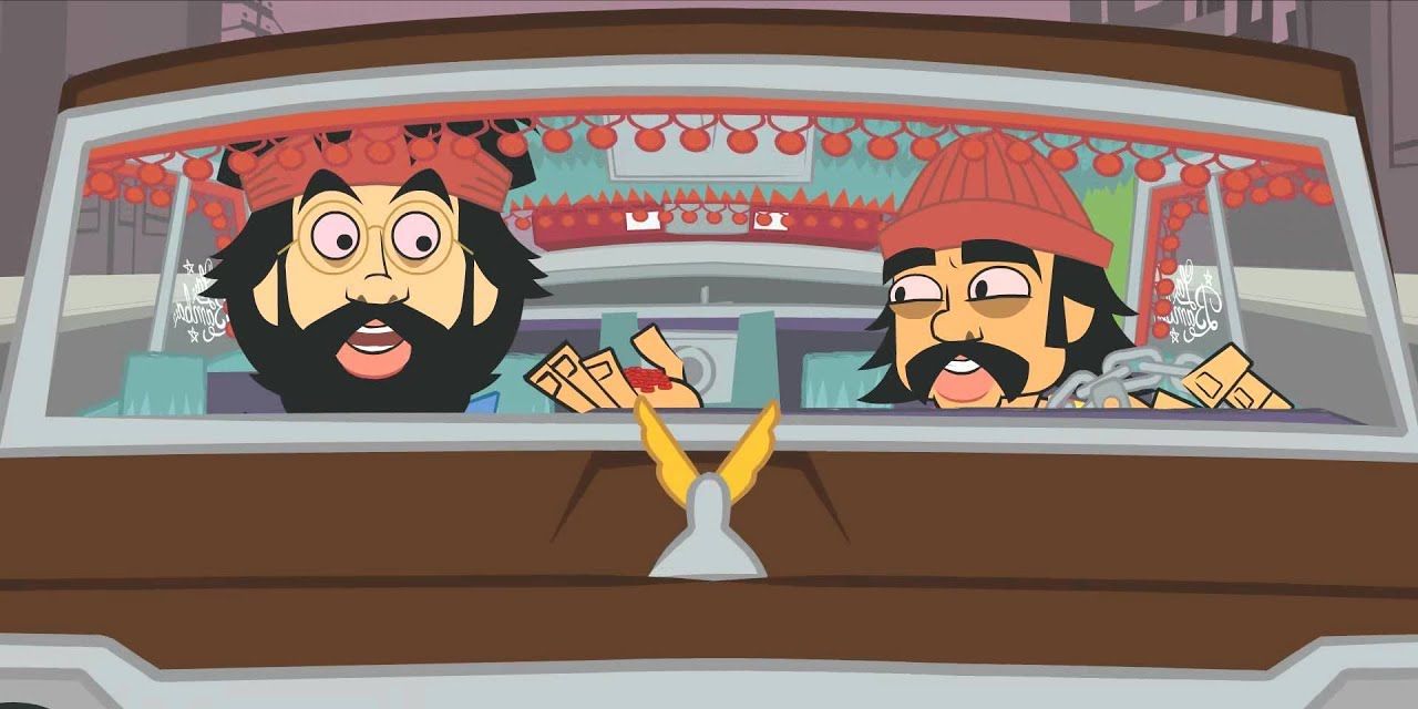 A still from Cheech and Chong's Animated Movie