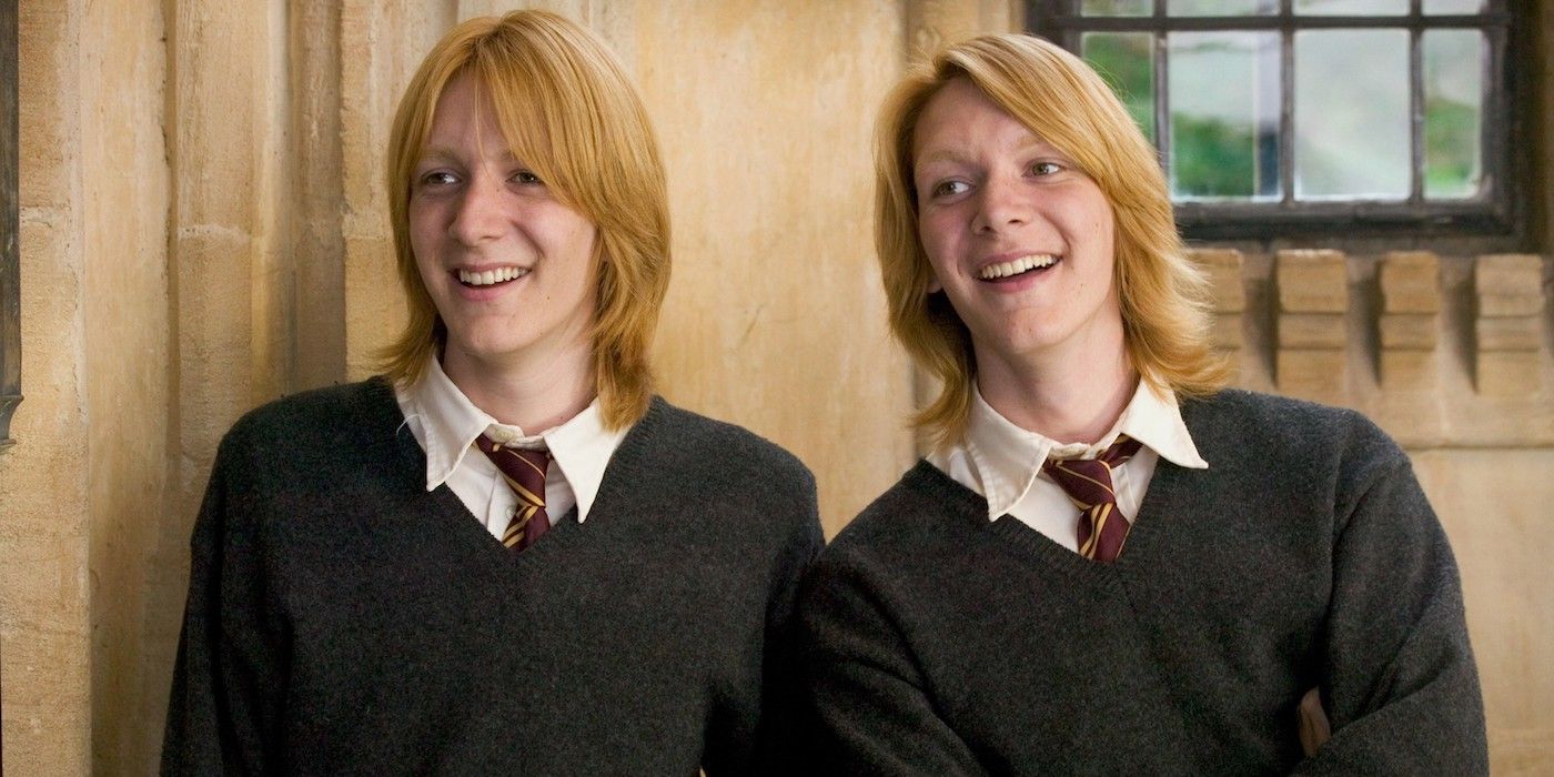 James Phelps and Oliver Phelps in Harry Potter and the Goblet of Fire