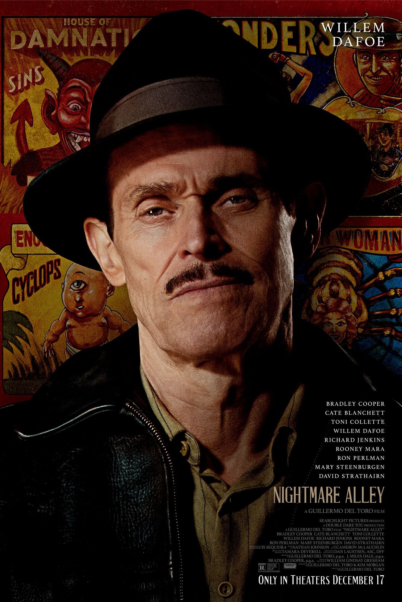 Willem Dafoe Nightmare Alley character poster
