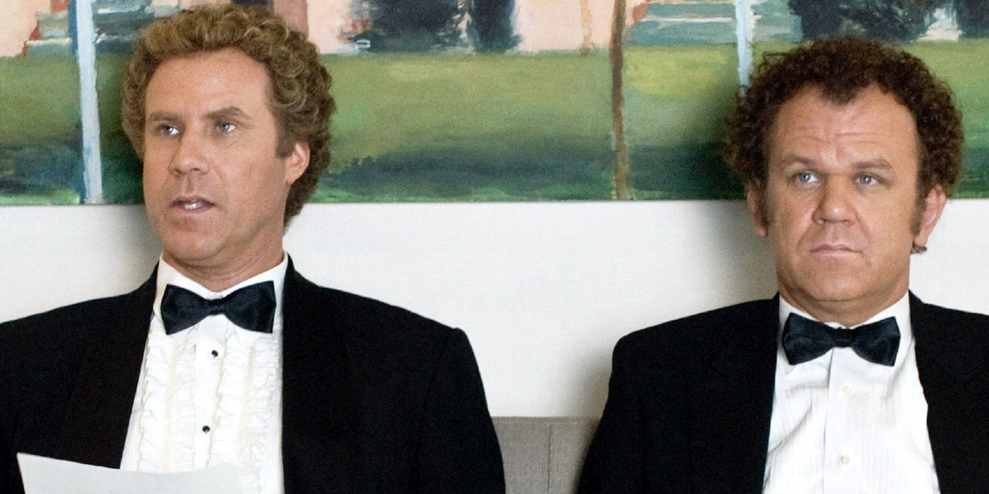 Will Ferrell and John C. Reilly get ready for a job interview in Step Brothers