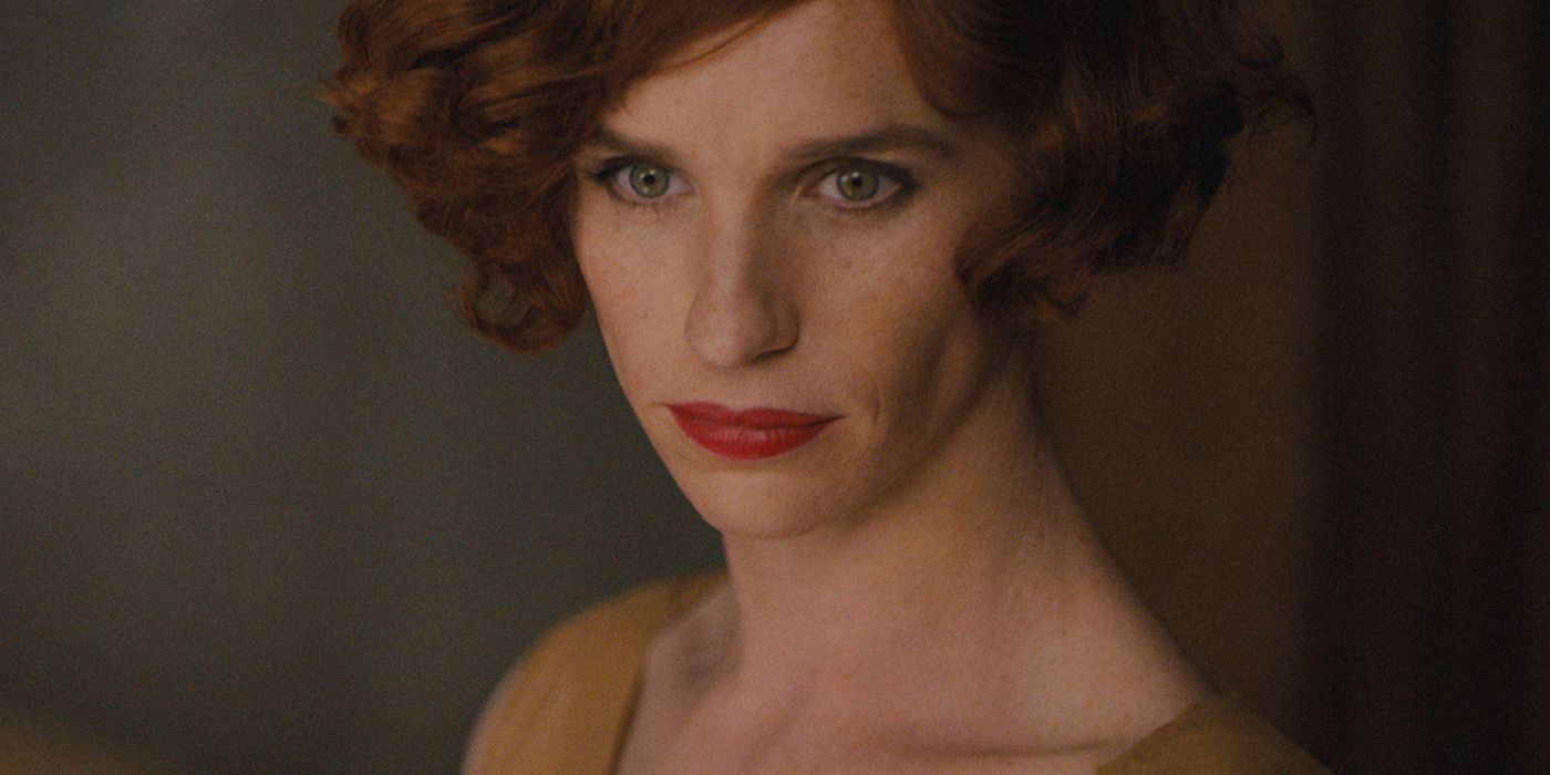 Lili Elbe looking intently at something off-camera in The Danish Girl.