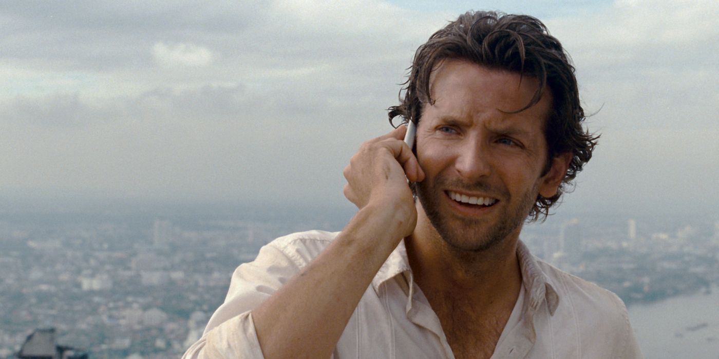 Bradley Cooper, star of the movie “The Hangover,” talks with