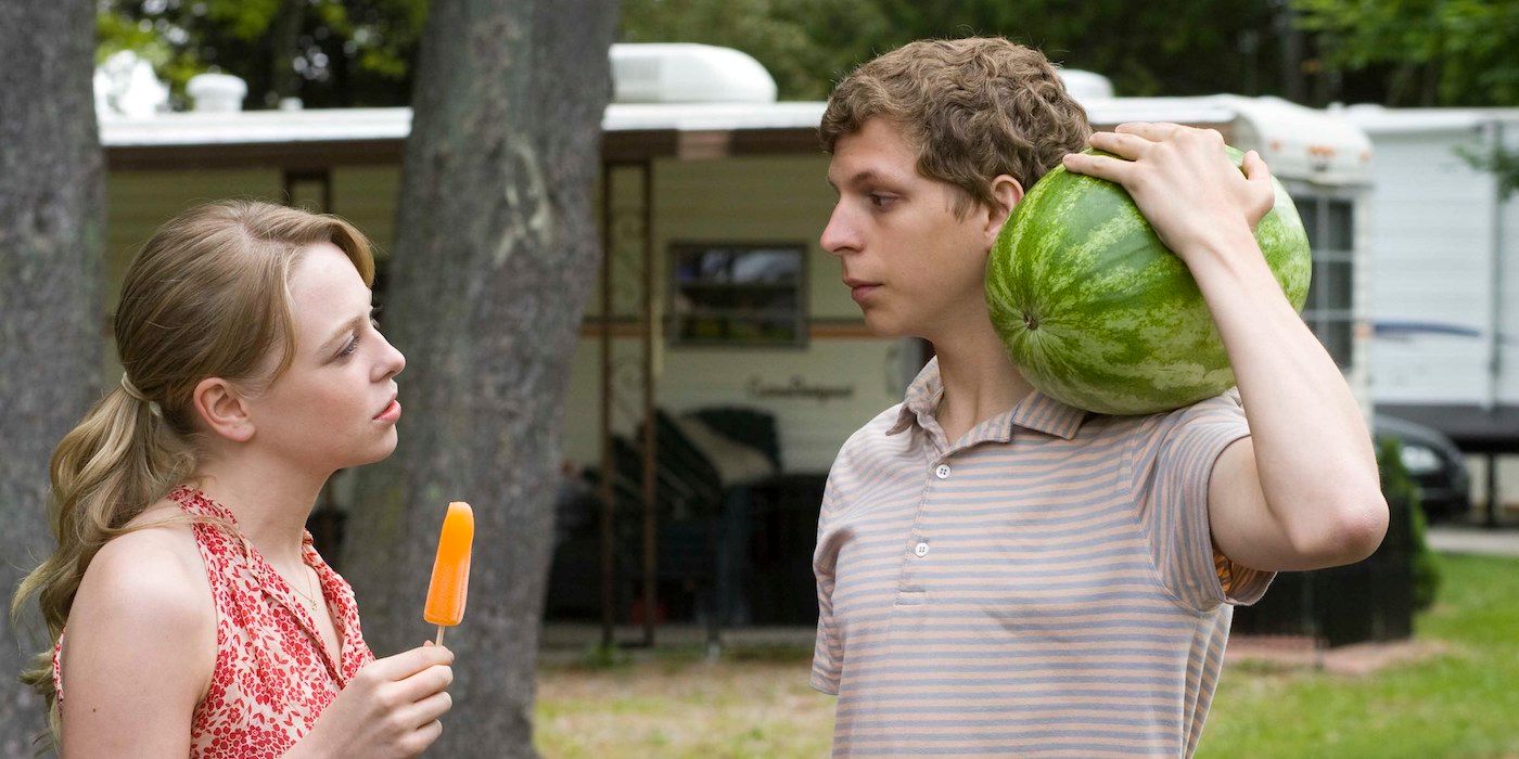 Portia Doubleday and Michael Cera in Youth in Revolt