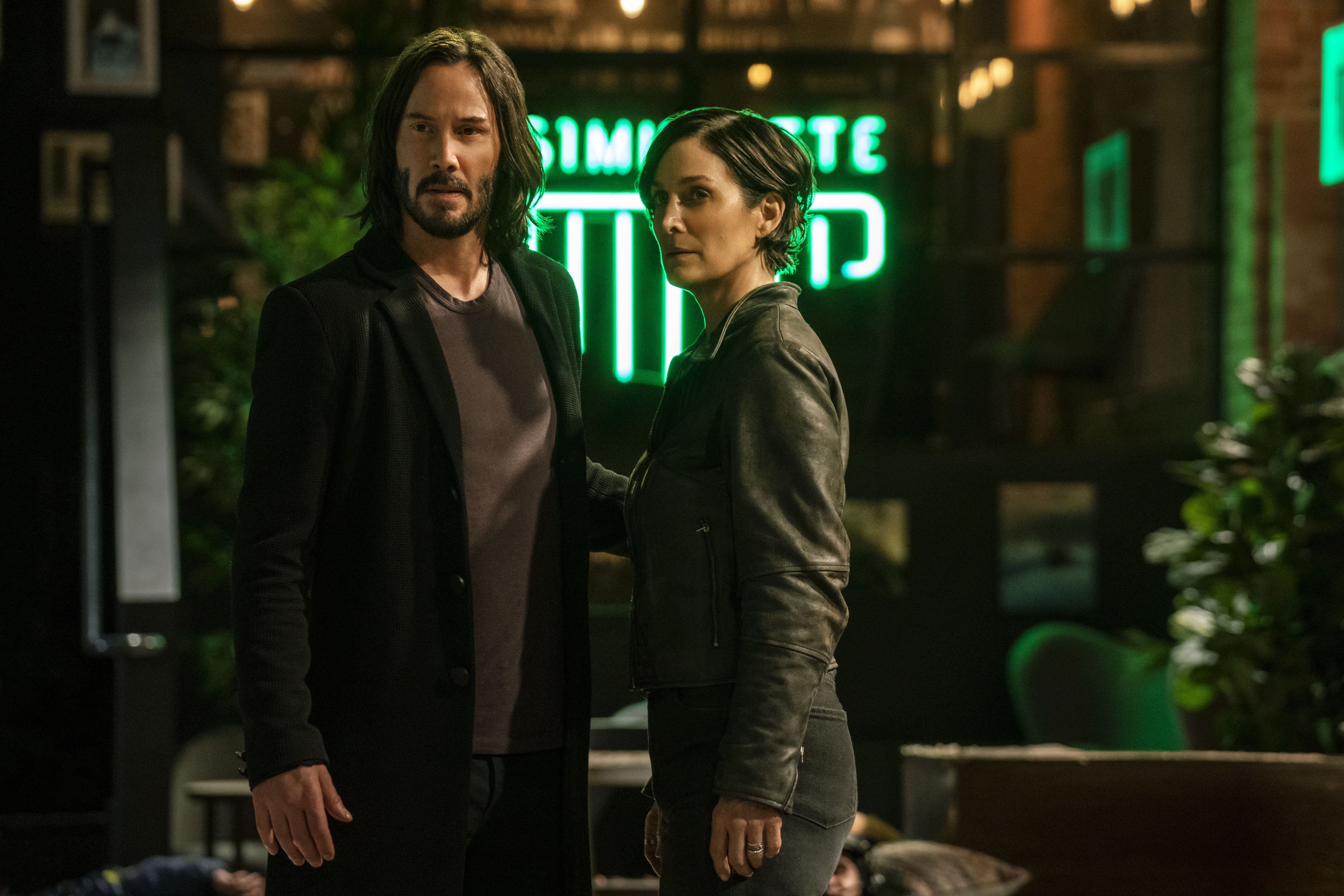 Keanu Reeves and Carrie Anne Moss The Matrix: Resurrections 