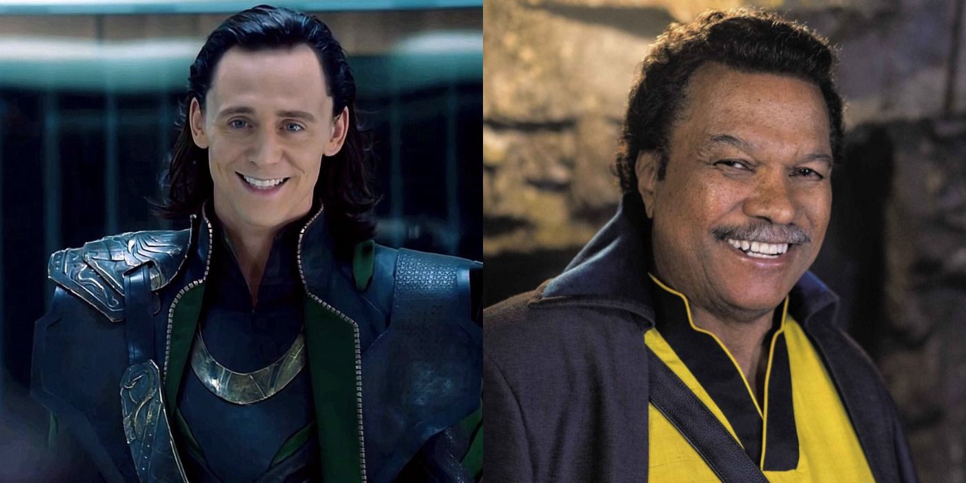 Split image of Loki in the MCU and Lando Calrissian in Star Wars