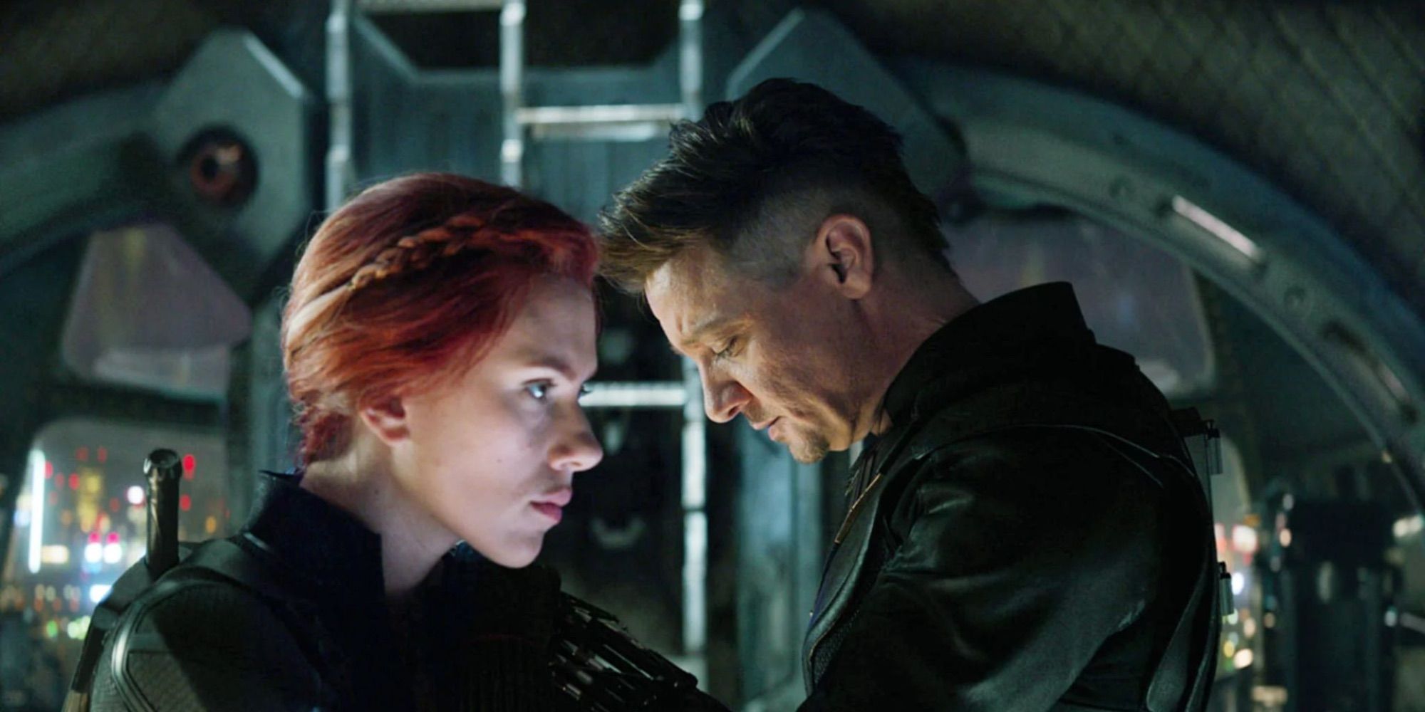 Natasha Romanoff and Clint Barton in Avengers