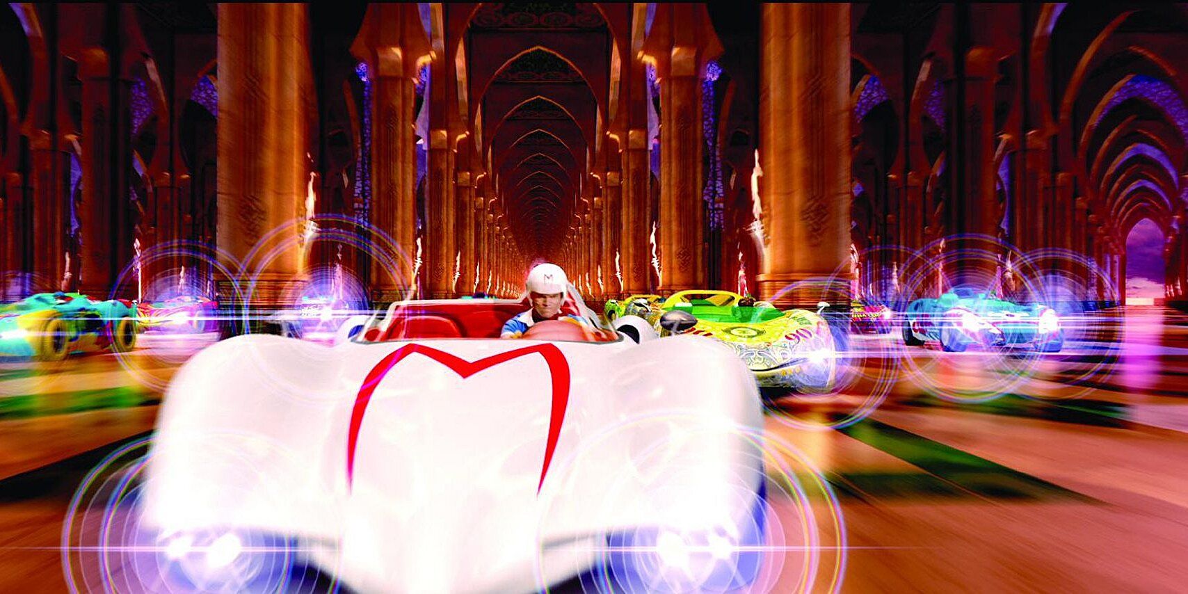 A racing sequence from Speed Racer