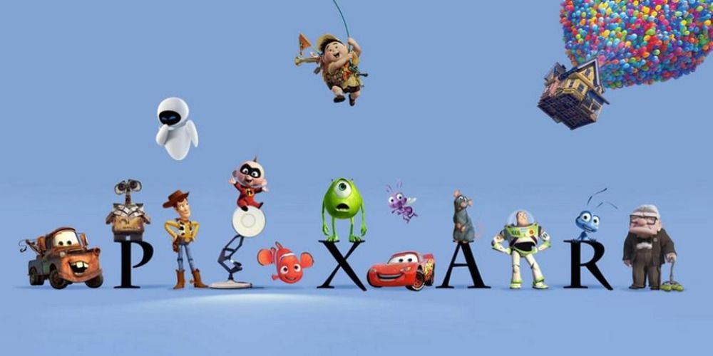 Pixar logo with characters, 2x1