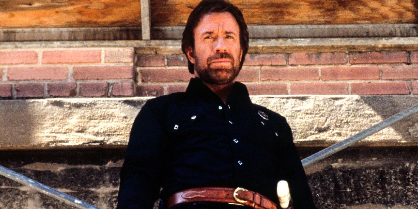 Chuck Norris as Cordell Walker, in uniform in 'Walker, Texas Ranger.'
