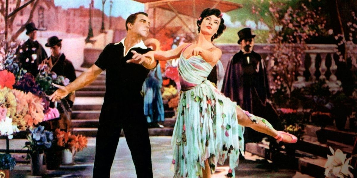 Gene Kelly and Leslie Caron dancing in An American In Paris 1951