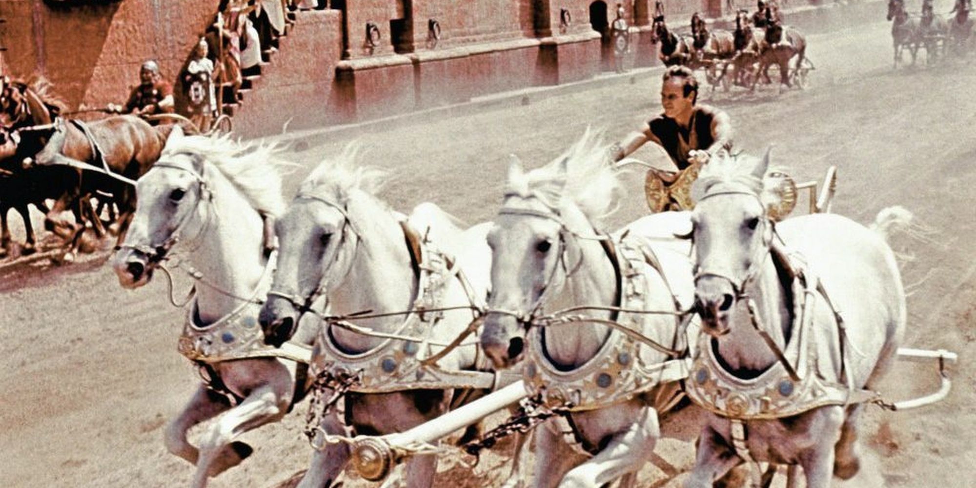 The chariot race in Ben-Hur