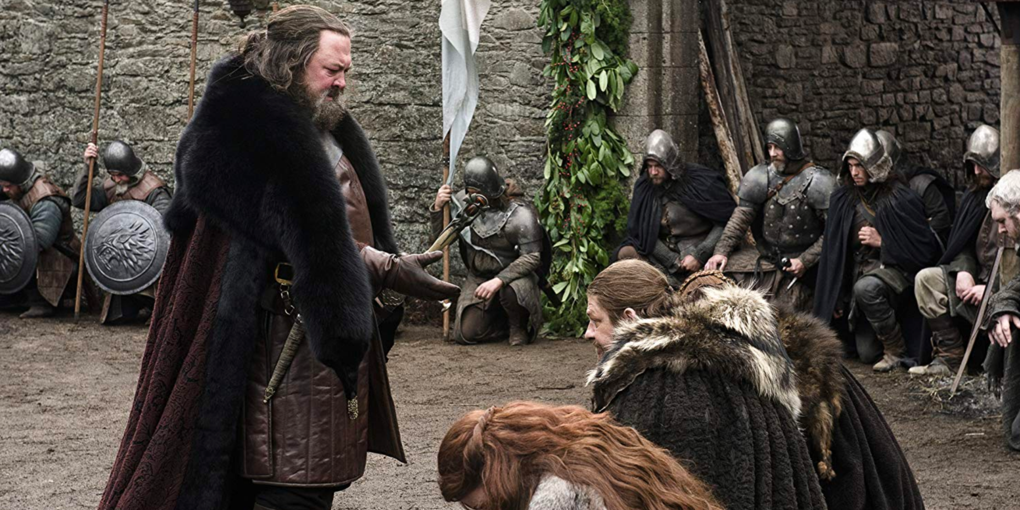 Winterfell scene in Game of Thrones pilot