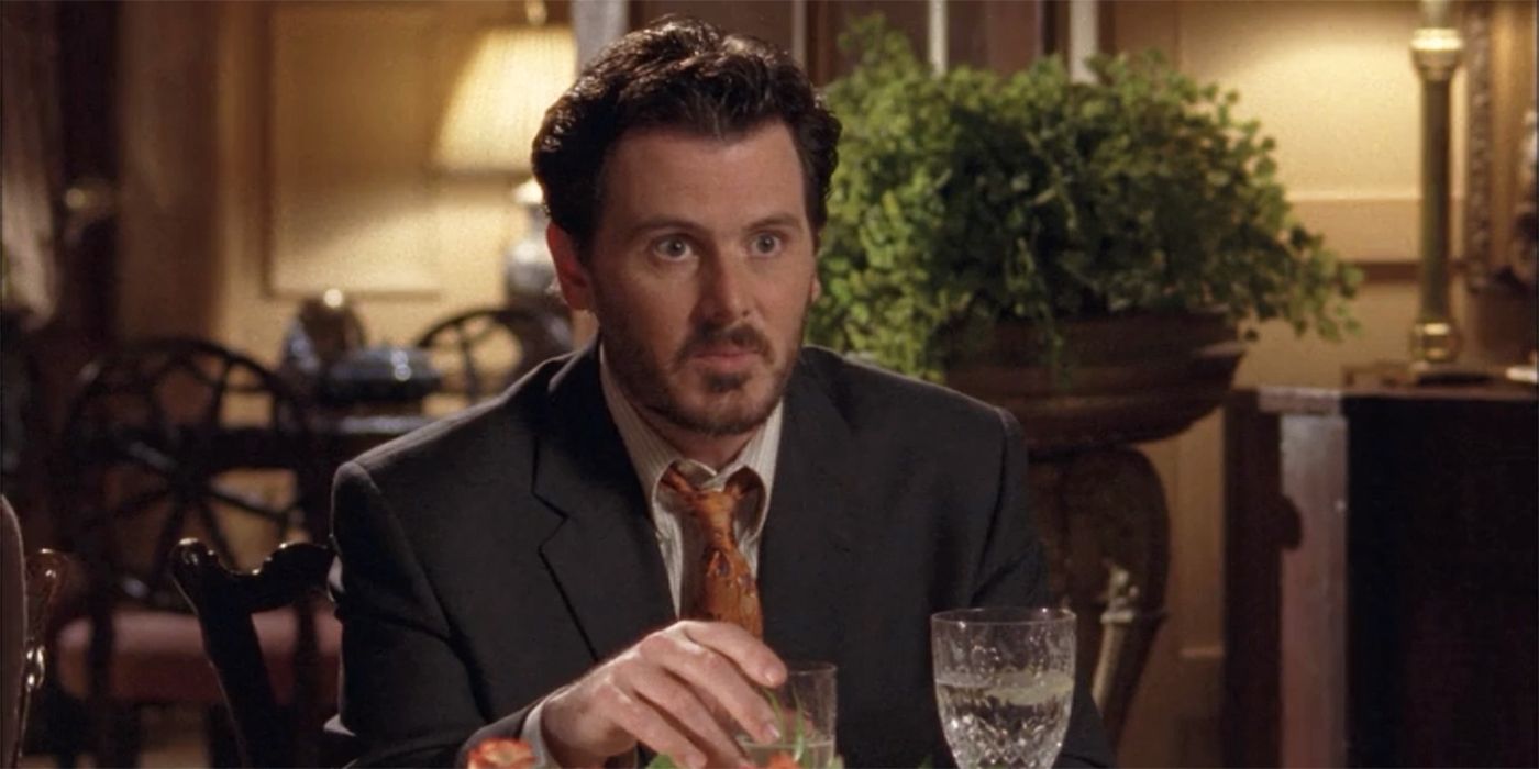 Christopher Eigeman as Jason Stiles eating dinner at the Gilmore house in Gilmore Girls