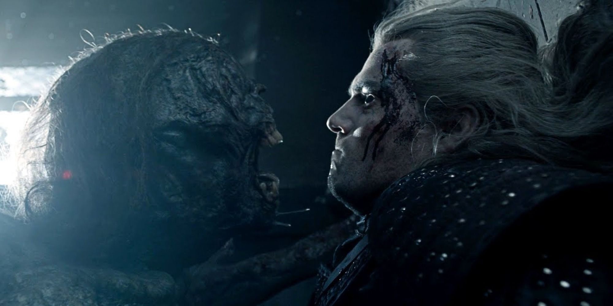Geralt contre le Striga dans The Witcher de Netflix