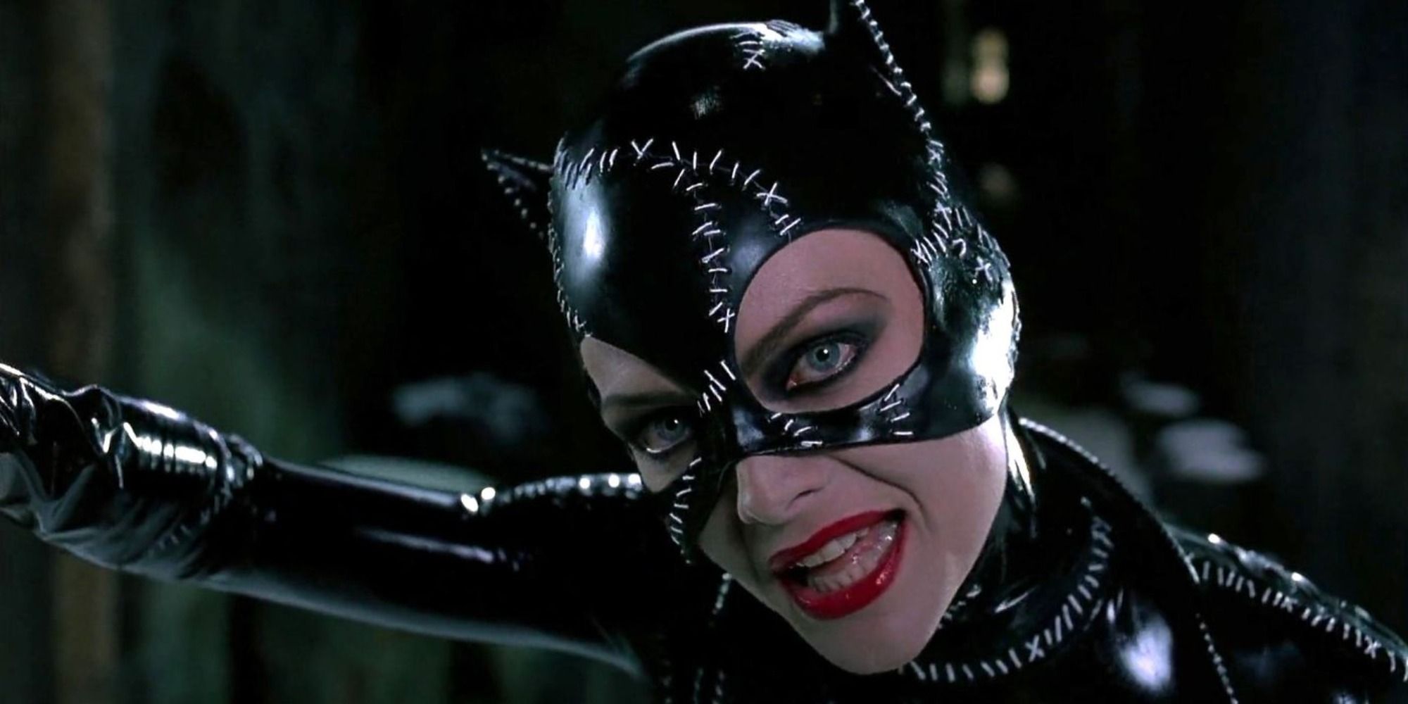 Catwoman looking at the camera in Batman Returns