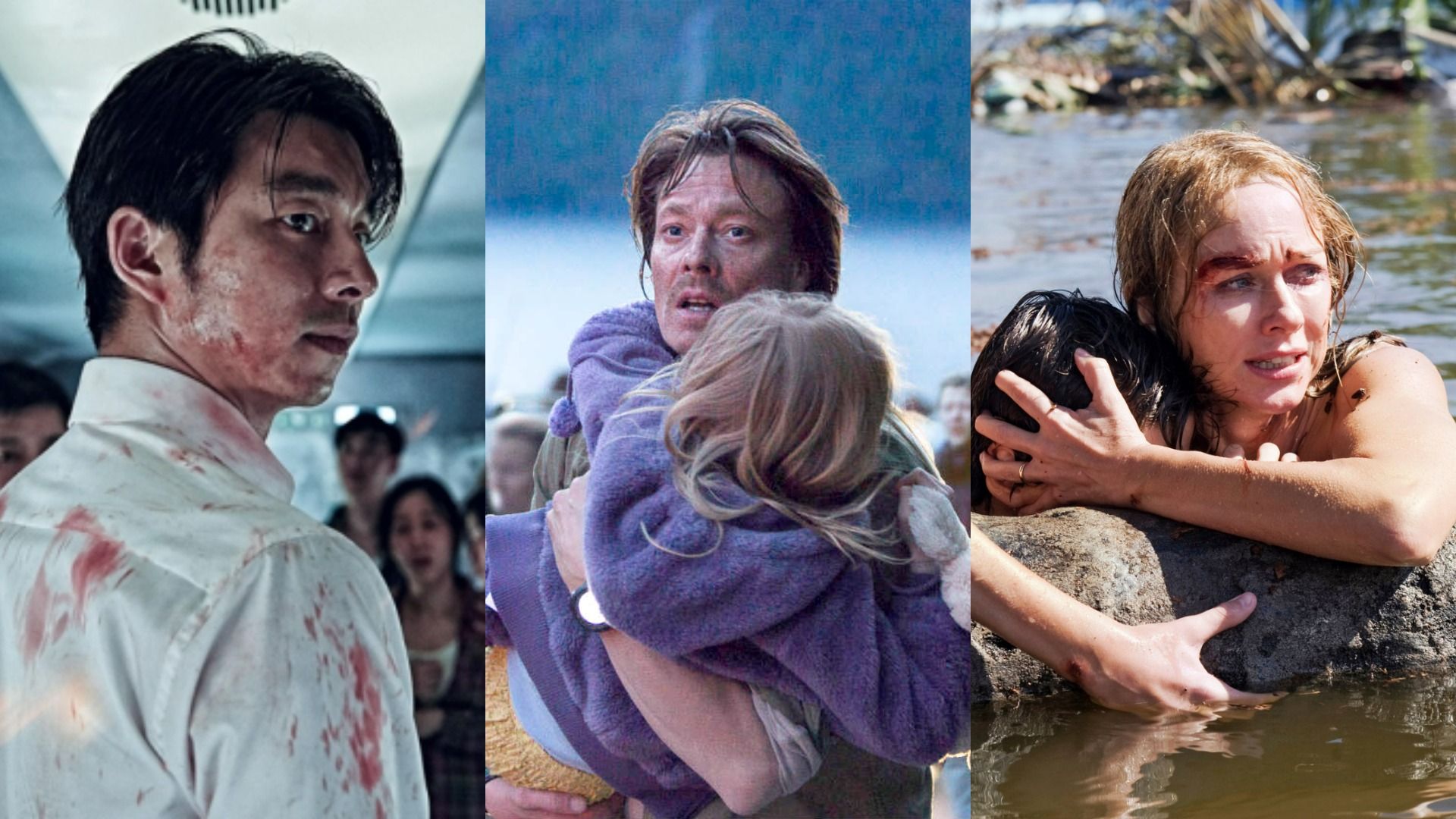 Left to right: Train to Busan, The Wave, The Impossible