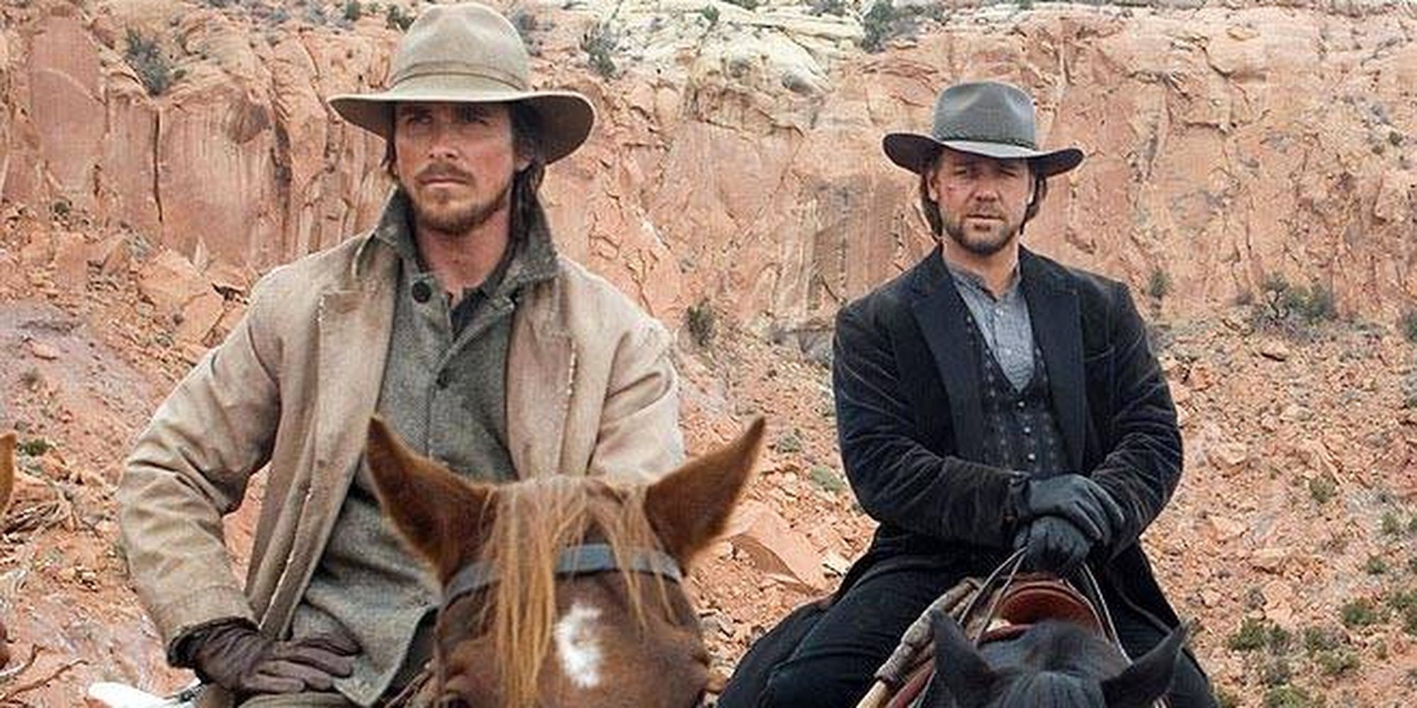 Christian Bale et Russell Crowe dans 3:10 to Yuma