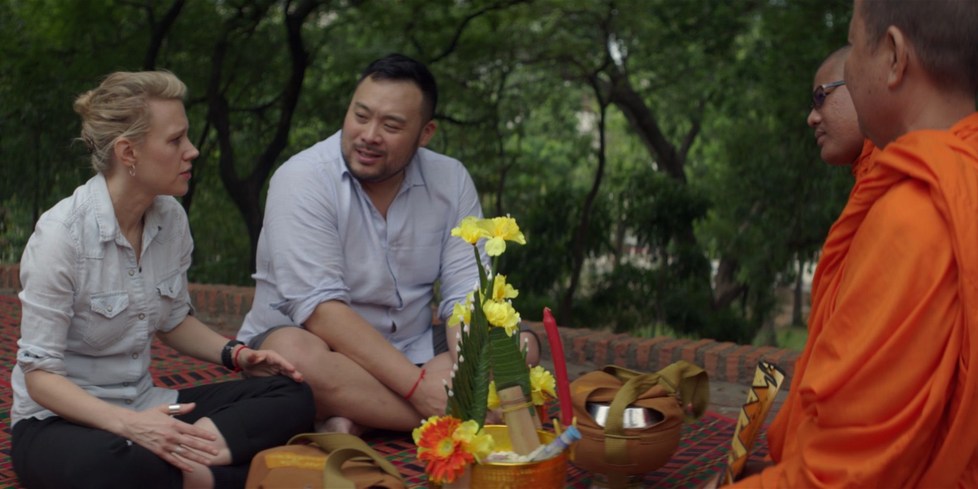Breakfast Lunch and Dinner Kate McKinnon and David Chang