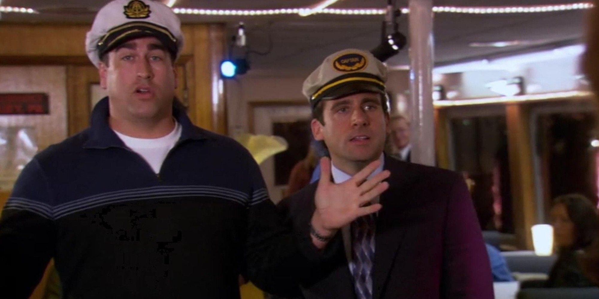 Michael and the ship captain present in Booze Cruise