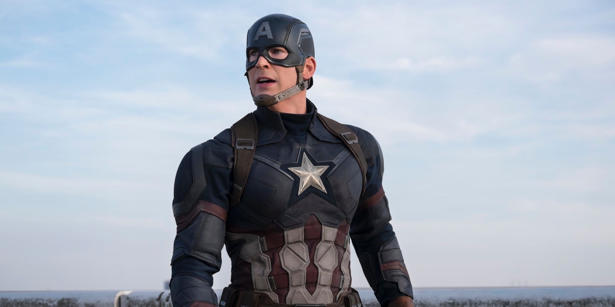 Chris Evans as Captain America in The Winter Soldier