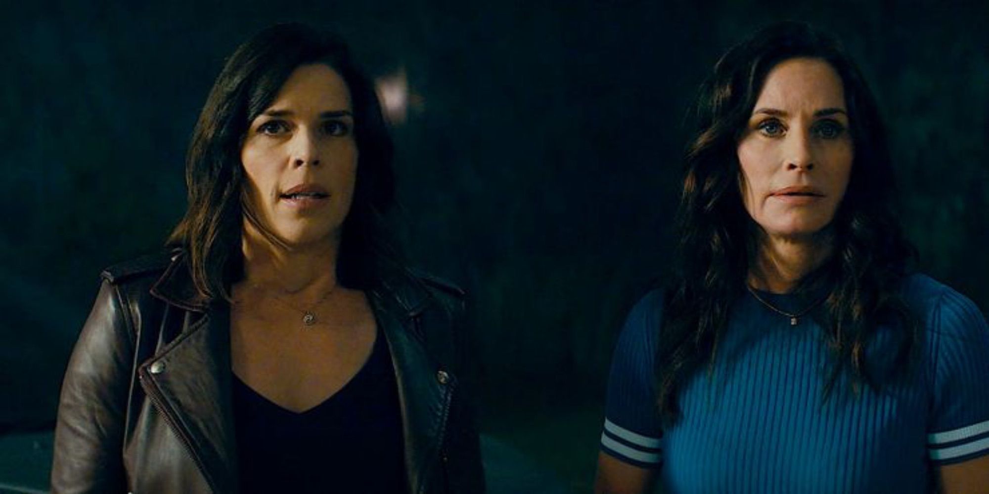 Courteney Cox and Neve Campbell in Scream 2022