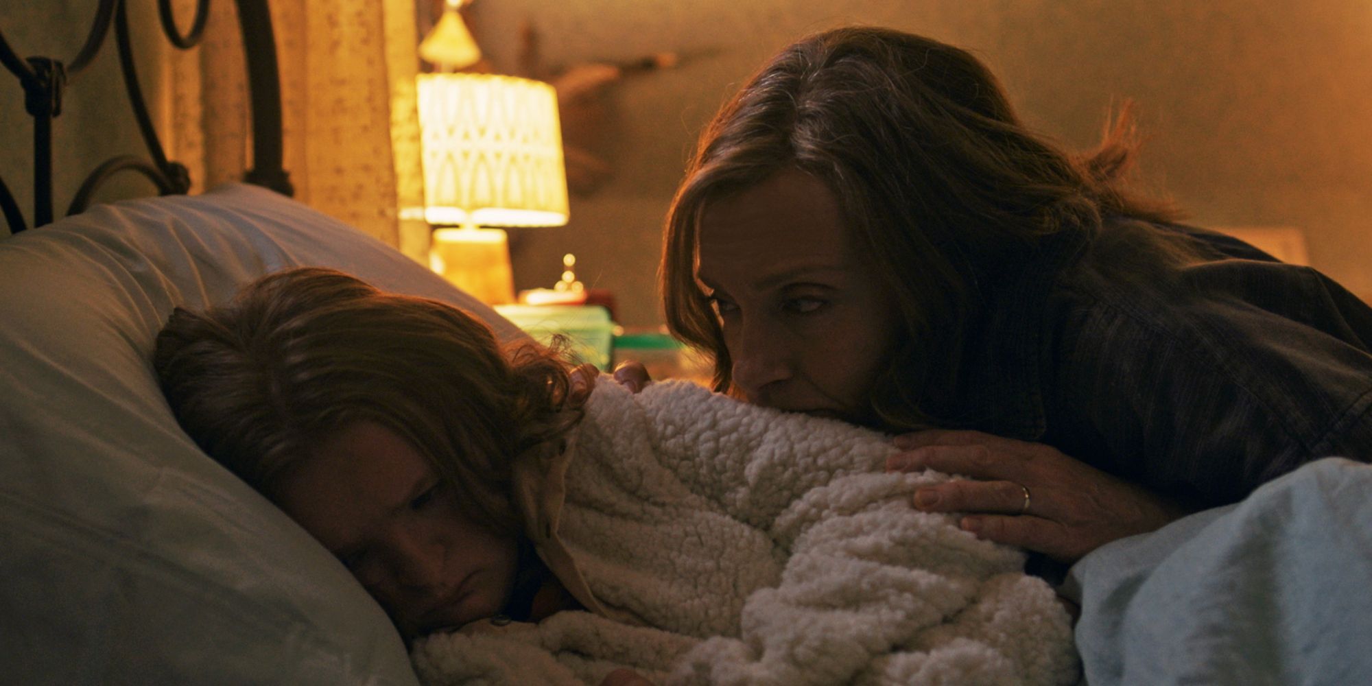 Still of Toni Colette and Milly Shapiro from Hereditary movie