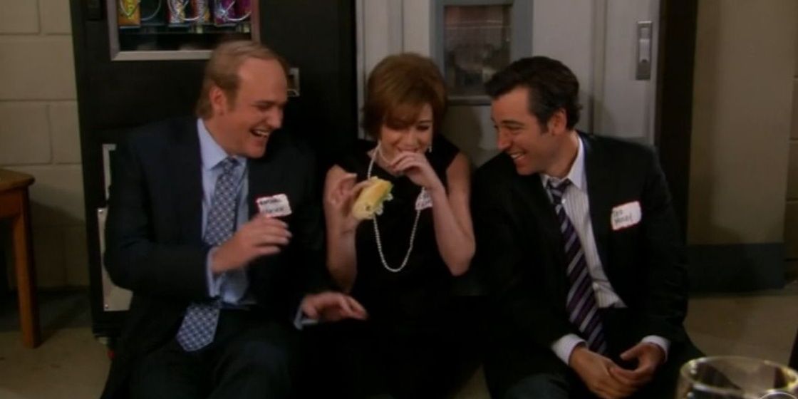 Marshall, Lily And Ted Eating A Sandwich On How I Met Your Mother